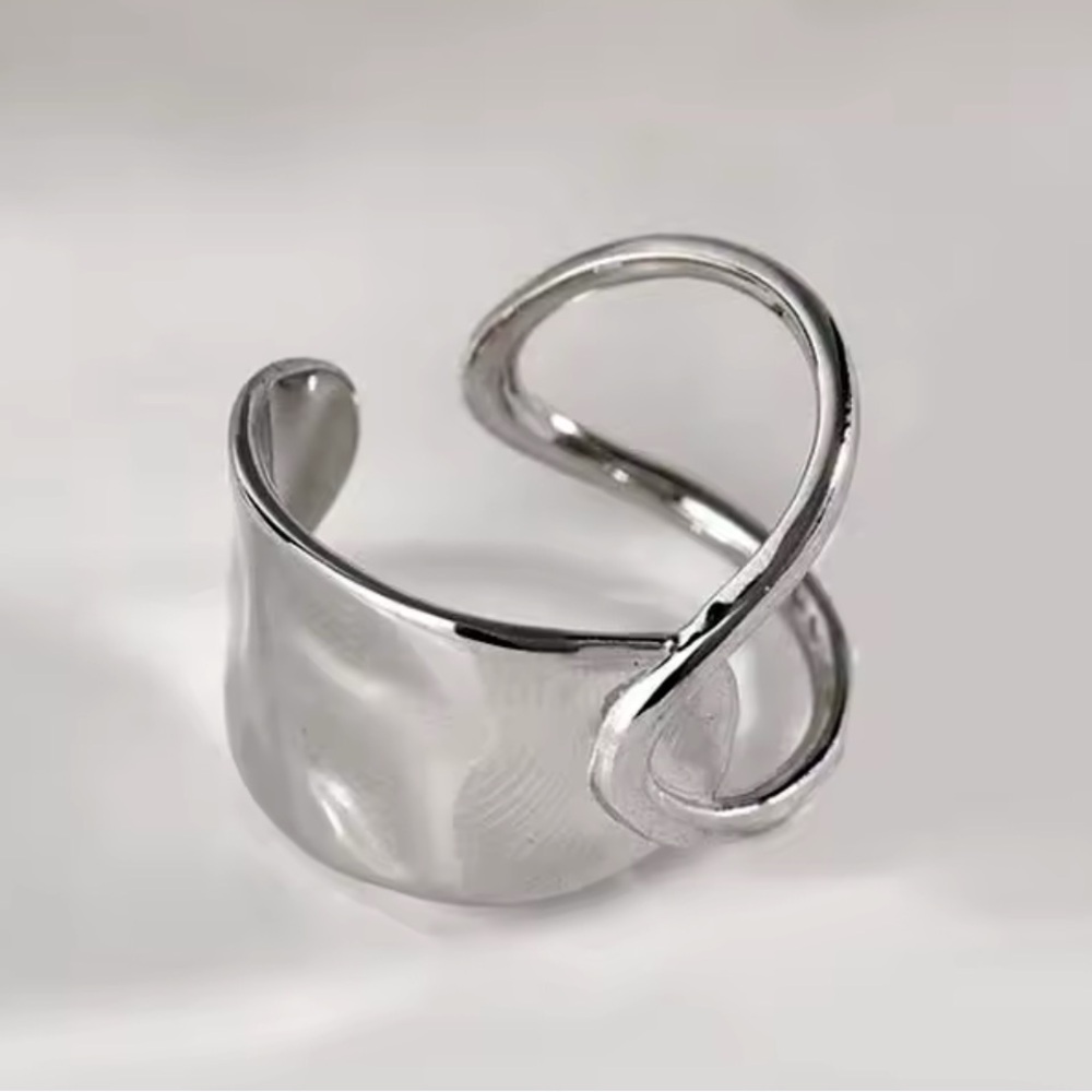 NEW Large 925 Sterling‎ Silver Band Ring, Adjustable